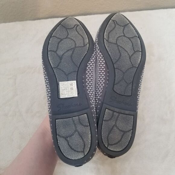 Skechers Cleo Gray Hot Dot Ballet Flats 8 - Picture 6 of 7